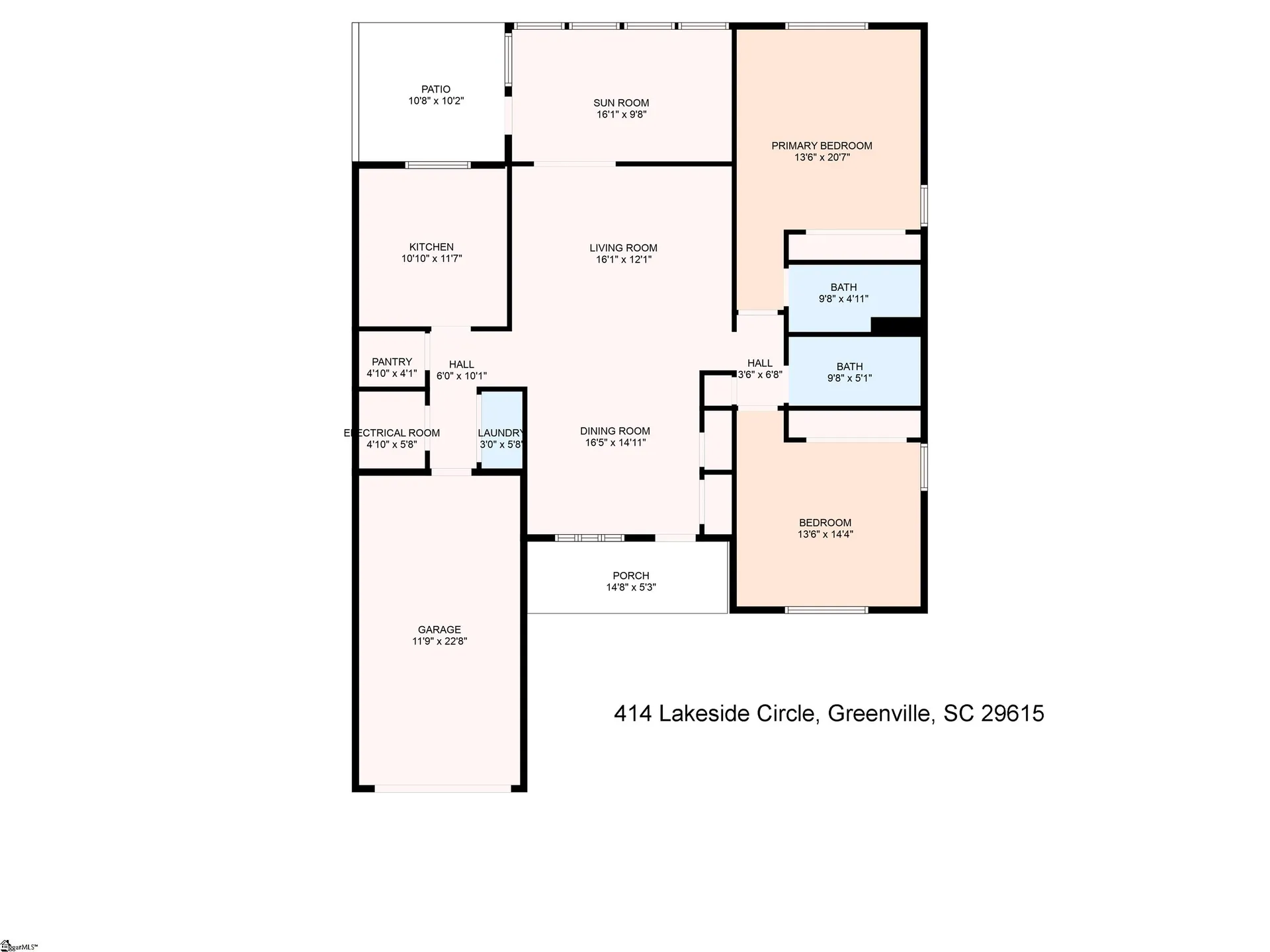 Property image 2 at 414 Lakeside Circle, Greenville, SC 29615-5325